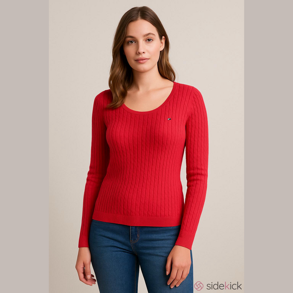 Women's Tommy Hilfiger Pink Sweater XL - Picture 1 of 5